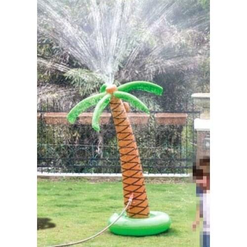 Coconut Tree Spray Water Inflatable Cuttlefish Spray Water Ball & coconut tree Childrens Summer funny Outdoor Beach Play