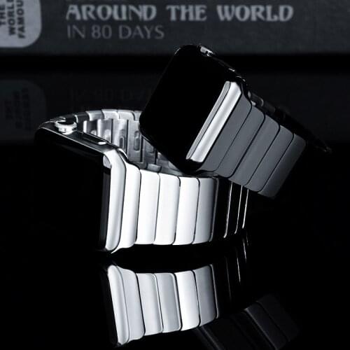 Luxury Stainless Strap for Apple watch 6 5 band 44mm 40mm iWatch band 38mm 42mm metal bracelet for apple watch series 3 5 6 4SE