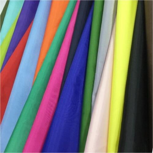 Width 59'' Solid Color Polyester Taffeta Fabric By The Yard For Colorful Flag Clothing Bags Lining Material