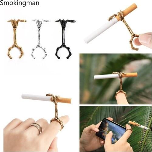 Cigarette Accessories Smoking Ring Personality Ring Cigarette Holder Thick Smoke Cigarette Holder Skull Pattern