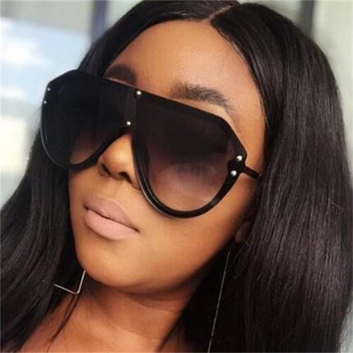 Oversized Sunglasses Men Vintage Brand Pilot Sun Glasses Women Big Frame Black Sunglass Pink Yellow Retro Eyewear UV400