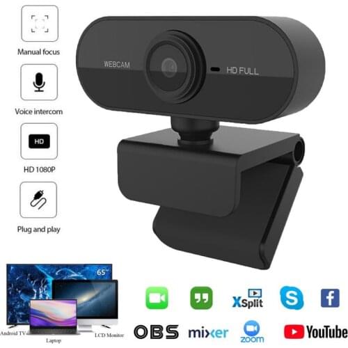 Webcam 1080P Web Camera With Microphone Web USB Camera Full HD 1080P Cam Webcam For PC Computer Live Video Calling Work