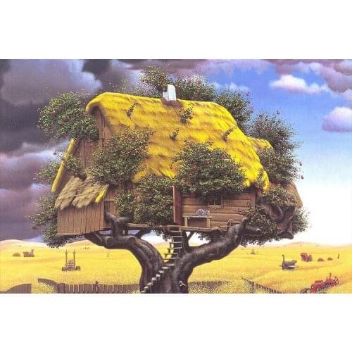 Magical chalet The wooden puzzle 500 pieces ersion paper jigsaw puzzle white card adult childrens educational toys