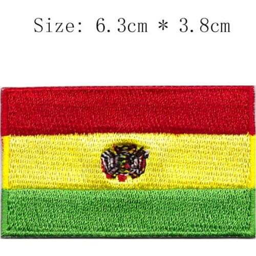 Bolivia embroidery flag patch La Paz city island world country emblem for motorcycle club coat iron on sew left chest shirts