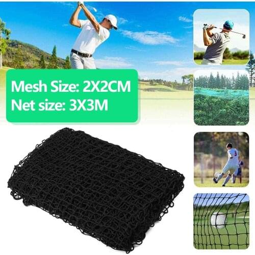 3Mx3M Golf Practice Net Heavy Duty Impact Netting Rope Border Sports Barrier Training Mesh Netting Golf Training Accessories