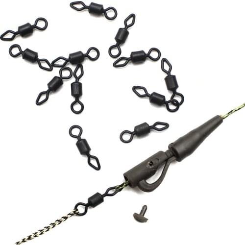 40Pcs Carp Fishing Rigging Diamond Eyes Rolling Chod Ring Swivel Tool High Carbon Steel Carp Rigs Making Carp Fishing Accessorie