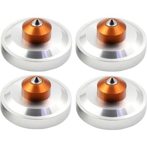4PCS AUDIO SPIKE FEET MACHINED ALUMINUM Isolation Speaker Cabinet DAC Amplifier Turntable CD Player Stand Base Cone Pads DIY