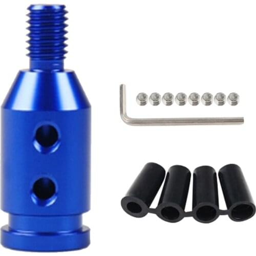 Aluminum Knob Adapter For BMW Non Threaded er 10x1.5mm Blue