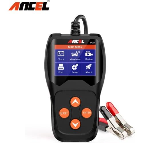 Ancel BA201 Car Battery Tester analyzer 12V PK KW600 12 volt car battery Diagnostic tools 100- 2000CCA for car Charging test
