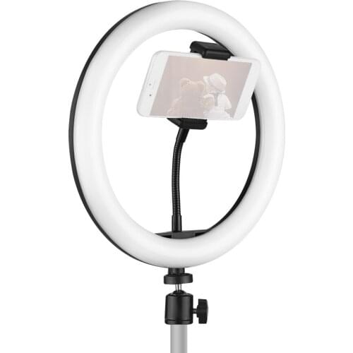 Andoer 10 inch LED ring light lamp Dimmable LED Light Desktop LED Lamp 3 Light Modes Temperature LED ring light for makeup