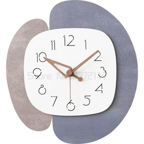 Silent wall clock no punch clock atmosphere Nordic watch hanging wall in living room household wall watch creative clock
