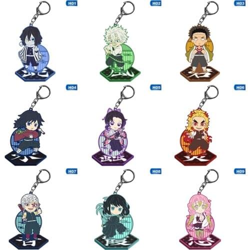 6CM Anime Demon Slayer: Kimetsu No Yaiba Acrylic Keychain Keyring Cosplay Anime Action Figures Gifts