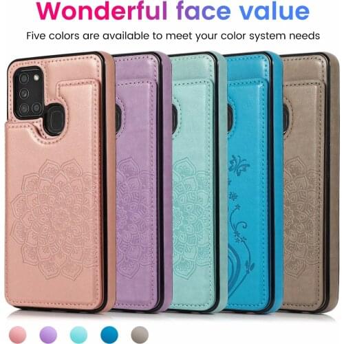 Mandala Leather Case for Samsung A12 A10 A21S A31 A32 A40 A50 A51 A52 A70 A71 A72 A10E A20E Funda Cover Case