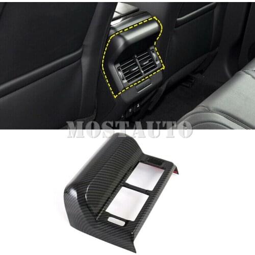 For Land Rover Range Rover Evoque L551 2019-2020 ABS Carbon Fiber Armrest Rear Air Vent Outlet Cover Trim 1pcs Car Decor