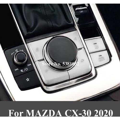 For MAZDA CX-30 CX 30 CX30 2020 2021 Electronic Handbrake Multimedia Button Sequin Cover Trim Sticker Accessories LHD