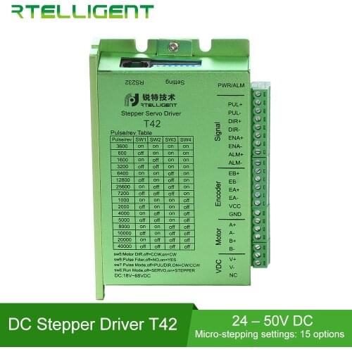 Rtelligent Nema17 T42 Closed Loop Stepper Motor Driver Stepper Driver for Nema17 Stepper Motor Router 3D Printer Cutting Machine