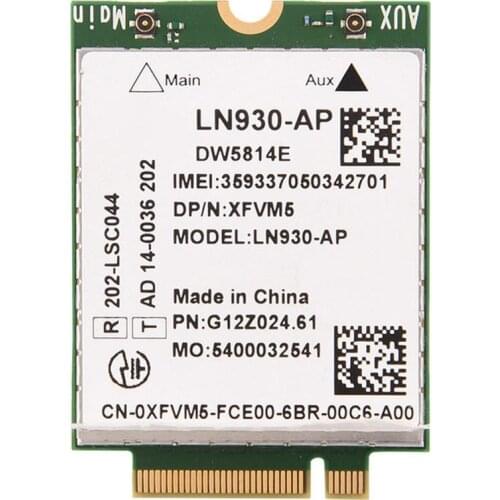 DW5814E Telit LN930-AP WWAN FDD-LTE NGFF 4G Module for WWAN Wireless Wifi 4G Card for Dell Laptops Latitude 14" 7480 5480