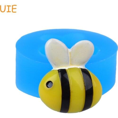 DYL275U 20.8mm Cute Bee Silicone Mold - Fondant, Sugarcraft, Gum Paste Icing, Jewelry, Resin Clay, Chocolate, Candy Making