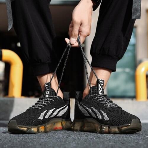 Breathable knitting causal sapatos mens shoe Sneaker casual Men slip Breathable mens man spring men solid Light Mens Shoes mesh