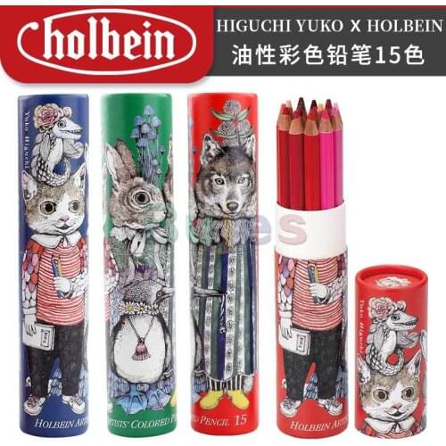 Holbein 2018 Artist Oil Pencils, Red/Blue/Green, Professional Quality, Suitable for Adults and Children,Artists' Colored Pencils