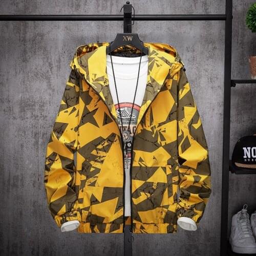 Camo Windbreaker Coaches Jackets Coat 2021 Autumn Hip Hop Comouflage Coats Streetwear SIZE M-5XL