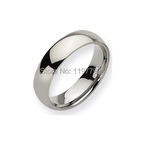 Classic comfort fit 6mm custom USA size 4.5 to 15 mens fashion jewelry titanium rings wedding band