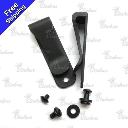 2pcs/set.0.78" *2.56"(20mm *65mm )Kydex Holster Clip knife scabbard Clip DIY Black Clip with screw Handicraft accessories