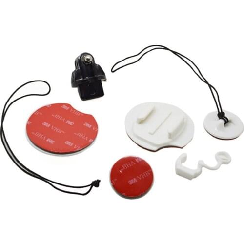 Sticker Mounting Kit with New Safety Insurance Tether Straps for Xiaomi Yi Camera GoPro HD Hero 6 5 4 3+ 3 2 1 SJ4000