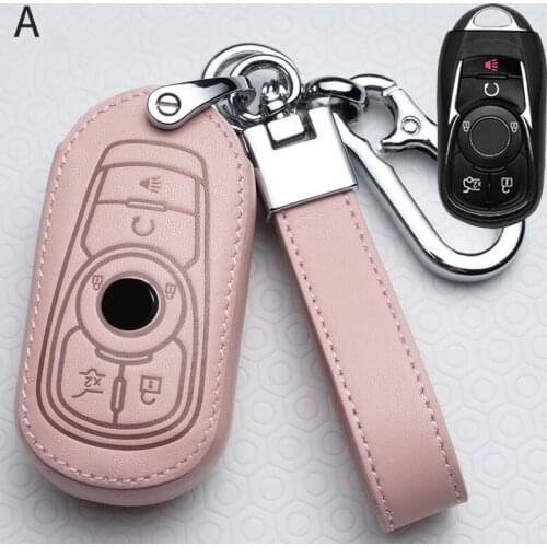 Leather Car Key Case Full Cover For Buick ENCORE ENVISION GL6 GL8 NEW LACROSSE Excelle Regal Verano Protection Car Key fob