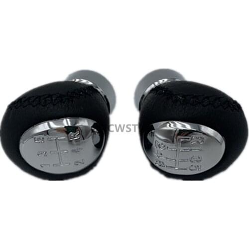 5 6 Speed Leather Gear Stick Shift Knob For Mazda 3 5 6 323 626 RX-8 Premavy MPV Car Styling Accessories