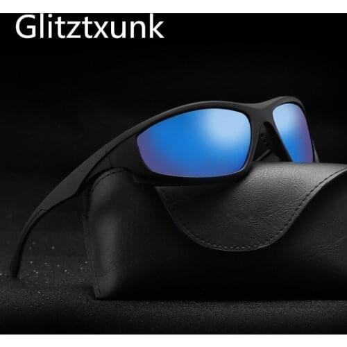 Glitztxunk Polarized Sunglasses Men Sports Brand Design Fashion Square Drive Sun Glasses Male Goggle Eyewear UV400 Lentes de sol