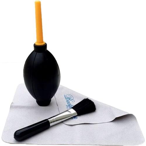 SLR camera lens cleaning kit powerful blowing balloon hair brush cleaner dust lens cloth computer cleaning cloth 3PCS/Set