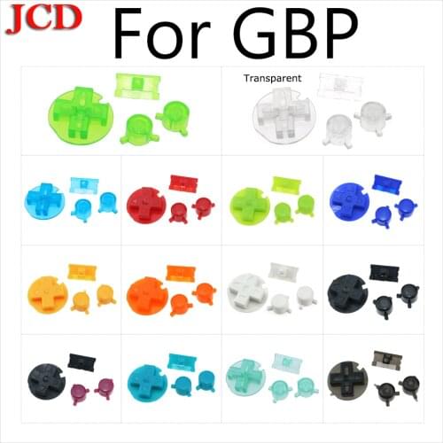 JCD New Colorful Replacement Buttons Set Replacement For Gameboy Pocket for GBP On Off Button AB Buttons D Pads Power Buttons