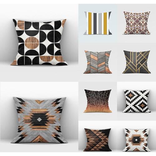 Ethnic Tribal Pattern Throw Pillow Case Geometry Ethnic Tribal Pattern Cushion Covers for Home Sofa Chair Decorative Pillowcases