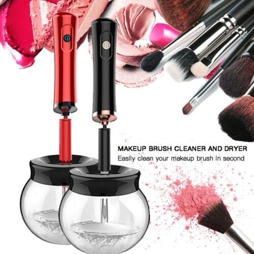 2021 New Makeup Brush Cleaner Fast Automatic Convenient Electric Silicone Makeup Brushes Washing Cleanser Tool Quick Dry 3 Color