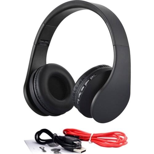 New Arrival BT Stereo Headphone Over-Ear / On-Ear FM Radio MP3 Player 3.5mm Aux In Earphone with Noise Reduction Microphone