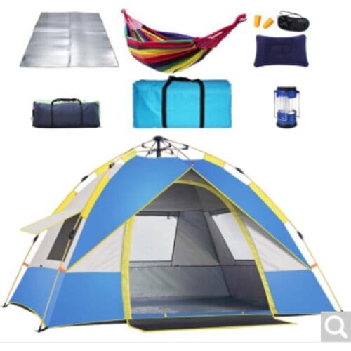 BeiJiLang Fully automatic outdoor rain & sun protection thickened multi-person tent, one door and three windows free of building
