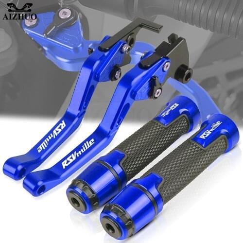 RSV CNC Aluminum Motorcycle Adjustable FOR APRILIA RSV MILLE 1999-2003 2000 2001 2002 Brakes Clutch Levers Handlebar Grips LOGO