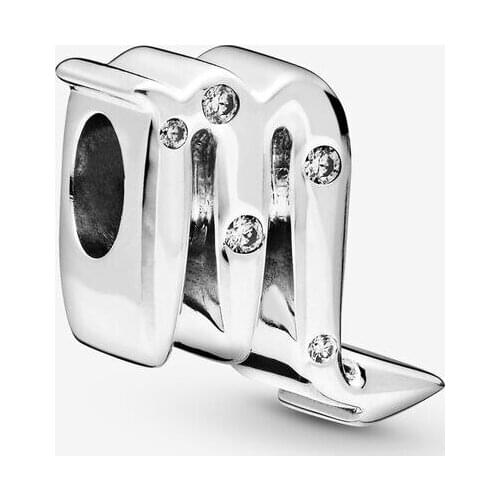 925 Sterling Silver Beads Fashion Sparkling Scorpio Zodiac Charm fit Original Pandora Bracelets Women DIY Jewelry Gift