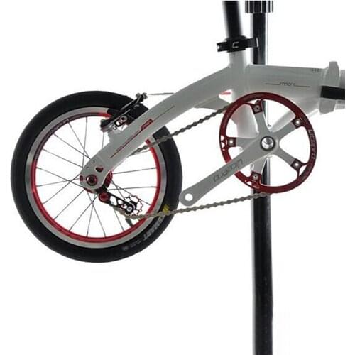 Folding Bicycle Guide Wheel Lp Oval Aluminum Alloy Cycling Single Speed Rear Derailleur Chain Tensioner With Sprocket MTB Bike