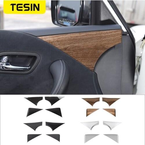 TESIN Car Interior Dashboard Air Conditioning Vent Outlet Decoration Cover Sticker For Nissan Patrol Y62 2017-2020 Accessories