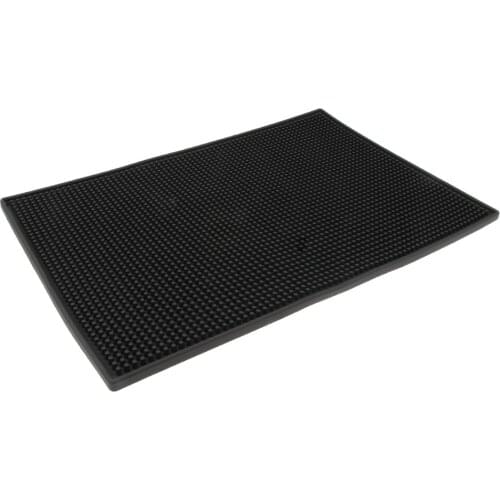 Service Mat Runner Drip Mat for Cocktail Beer Party Black Rubber 45x30cm