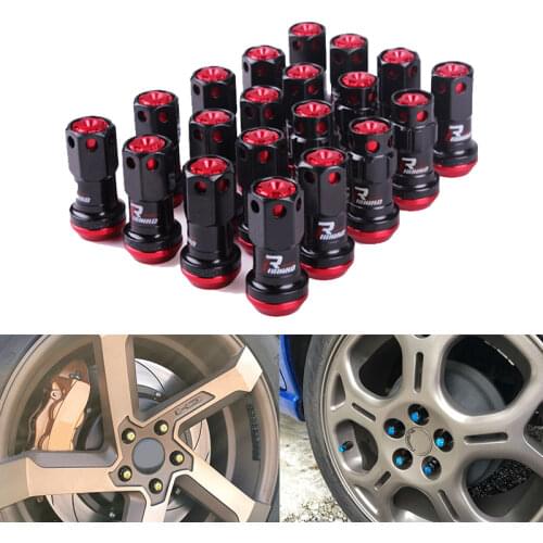 High quality R40 Style Steel Racing Wheel Lug Nuts Racing composite Lock Lug Nuts with Security Key M12x1.5/1.25