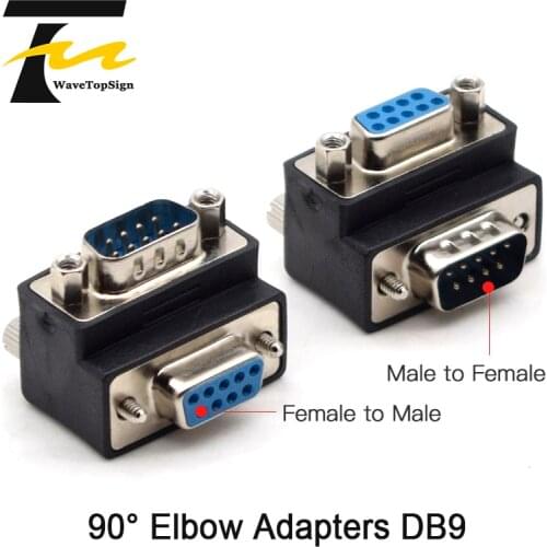 WaveTopSign DB9 Serial Port Head DB9 Solderless Connector RS232 Connector 485 Male Head 1pcs and Female Head 1pcs