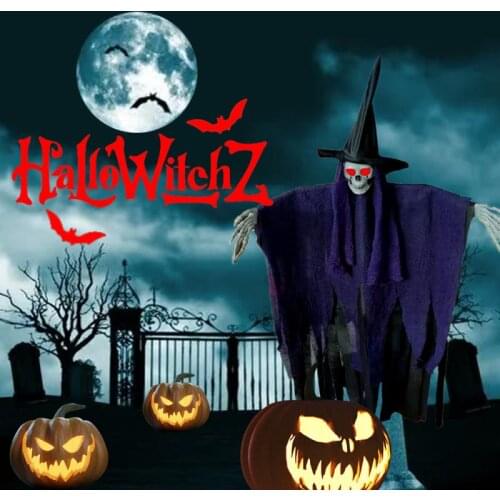 Hanging Skull Ghost Decoration Light-Up Glow Skull Decor Pendant Haunted House Escape Horror Props Home Door Bar Decoration