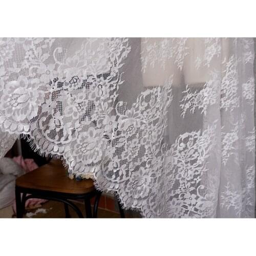 3M African Lace Fabric 2019 High Quality Chantilly Embroidered Diy Exquisite Lace Embroidery Clothes Wedding Dress Accessories