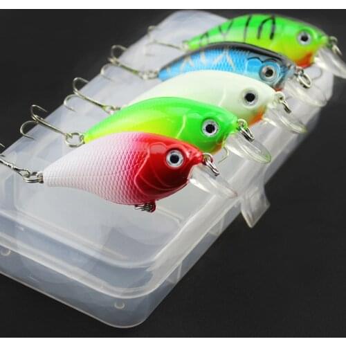 5pcs Fishing Lure Kit Spinner Minnow Lures Isca Crankbait Baits Pesca Jia Head Fishing Hook Set In Fishing Gear Box