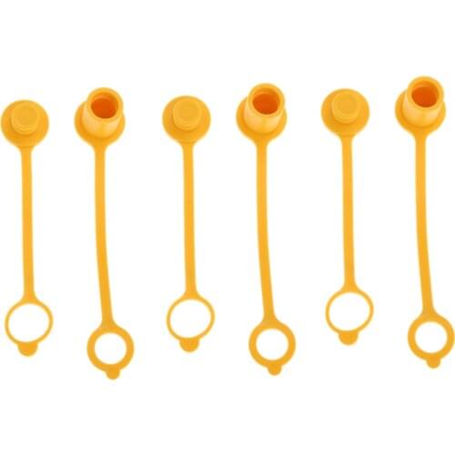 6Pcs 1/4"" Soft Rubber Propane/Natural LP Gas Quick Disconnect Connect Dust Cap Plug for 12mm Diameter Quick Adapter Fireplace