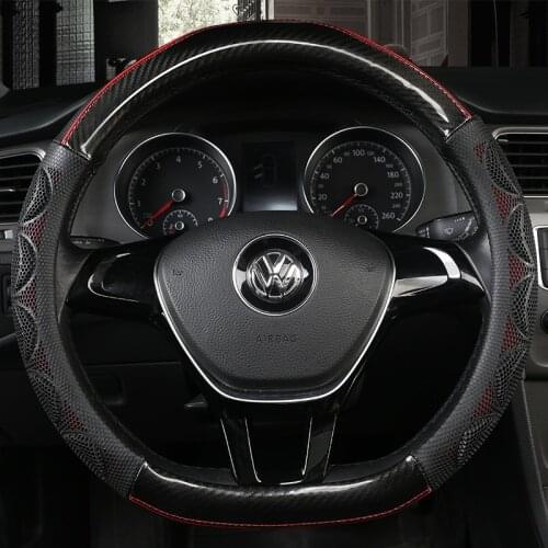 Car Steering Wheel Cover D Shape For Hyundai ioniq Suzuki Swift 2018 2019 For VW GOLF 7 2015 POLO JATTA Auto Car Accessories