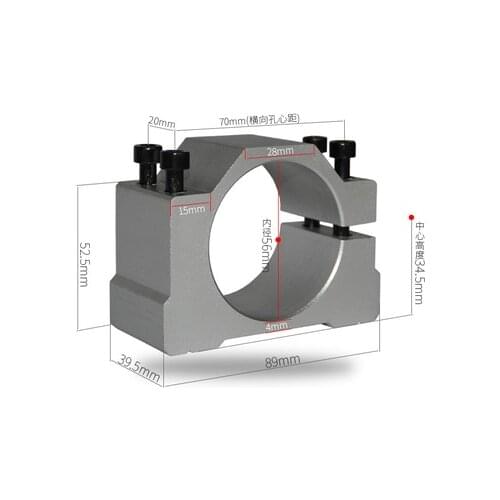 Cnc 55mm Spindle Motor Bracket 400 500W Aluminum Mold Diameter Mounting Clamp With 4 Screws For Engraver Spindle Milling Machine